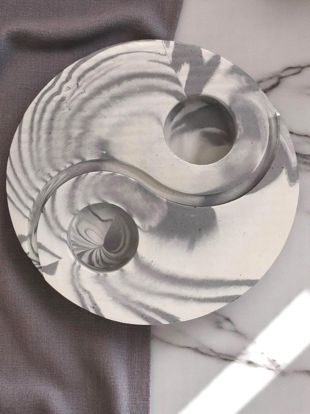 Ying Yang Beton 2 li tealightlık Ying Yang Beton 2 li tealightlık