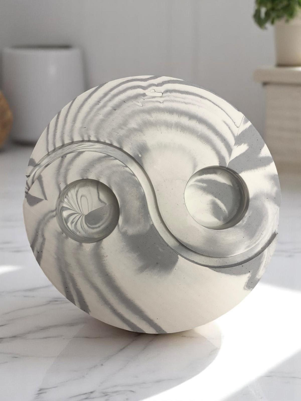 Ying Yang Beton 2 li tealightlık Ying Yang Beton 2 li tealightlık
